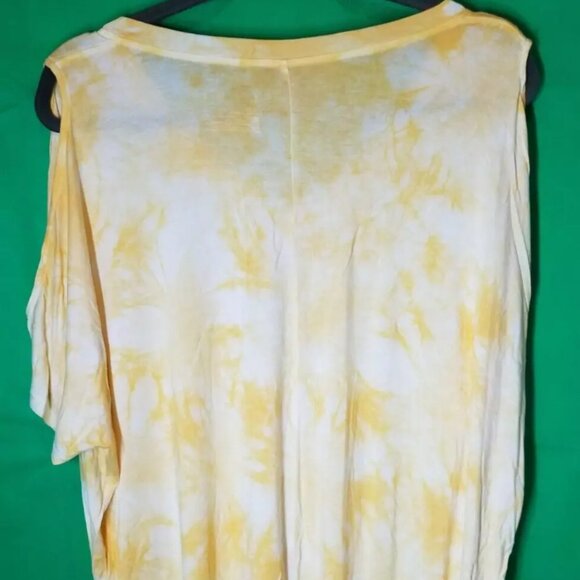 LIVI Active Tie Dye Top Yellow Lane Bryant White Size 18/20 Lane Bryant Active - Picture 3 of 6